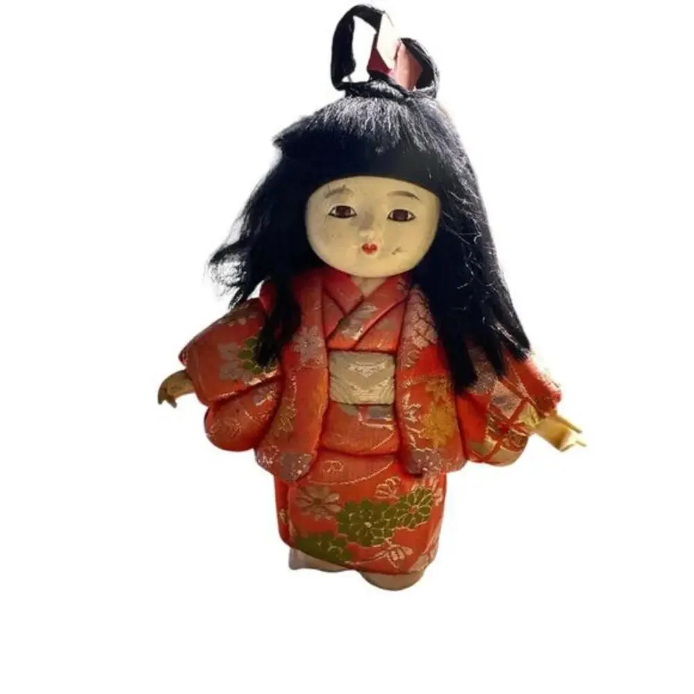 Doll 7” Asian geisha doll some wear